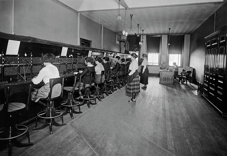 Telephone Switchboard Photograph by Underwood Archives