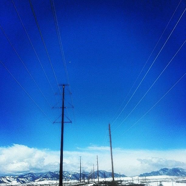 Spring Photograph - #telephoneline #electric #mountain by Brittany Leffel