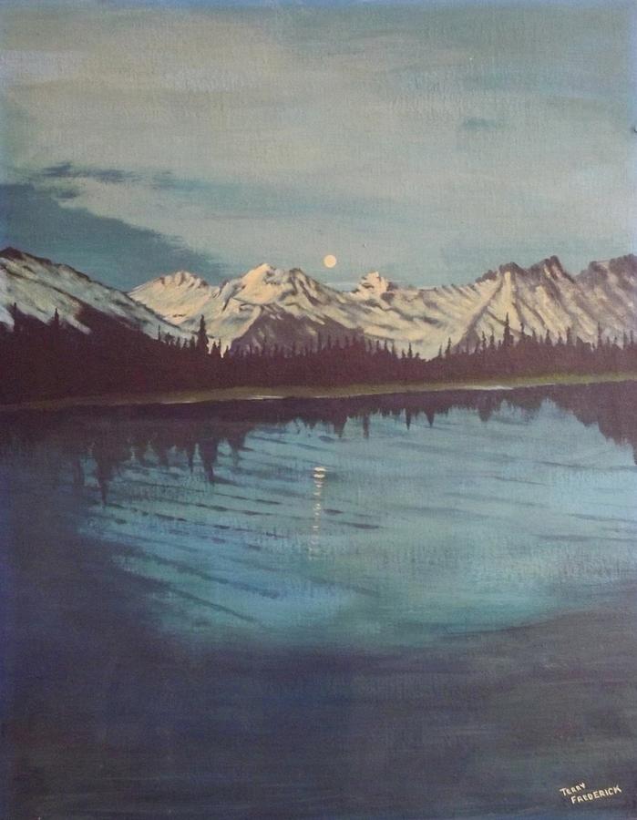 Telequana Lk AK Painting by Terry Frederick