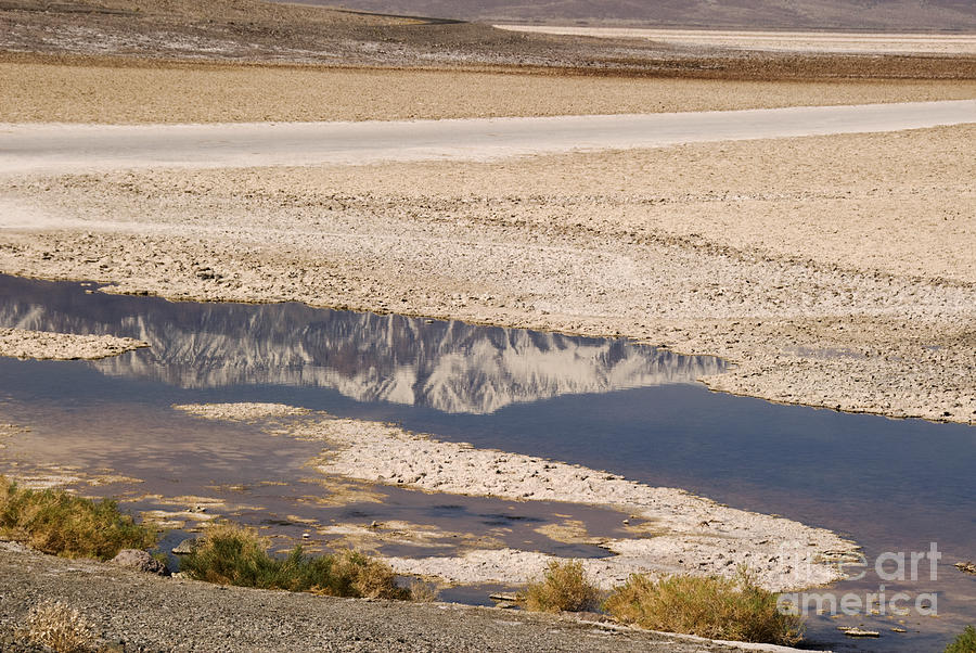 Telescope Peak Reflected In Badwater Photograph by Ellen Thane Telescope Peak Reflected In Badwater Photograph by Ellen Thane