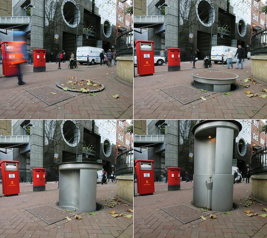 London Photograph - Telescopic Street Toilet by Thierry Berrod, Mona Lisa Production