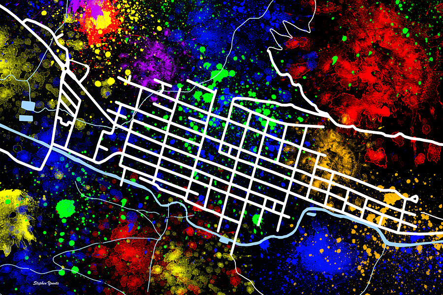 Telluride Map Digital Art by Stephen Younts