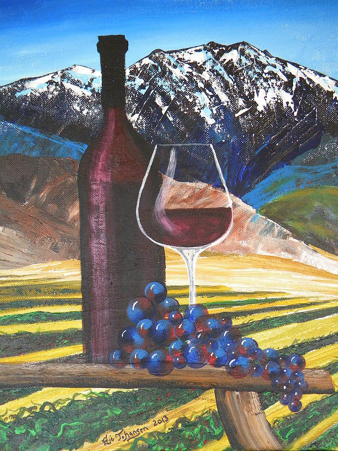 Wine Painting - Temecula Wine Country 2 by Eric Johansen