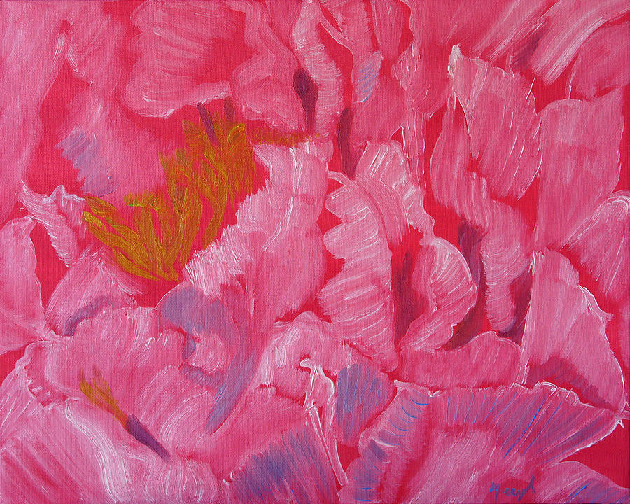 Frills of Petals Painting by Meryl Goudey