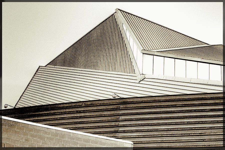 Tempe Center for Arts Roof Monotone Digital Art by Georgianne Giese