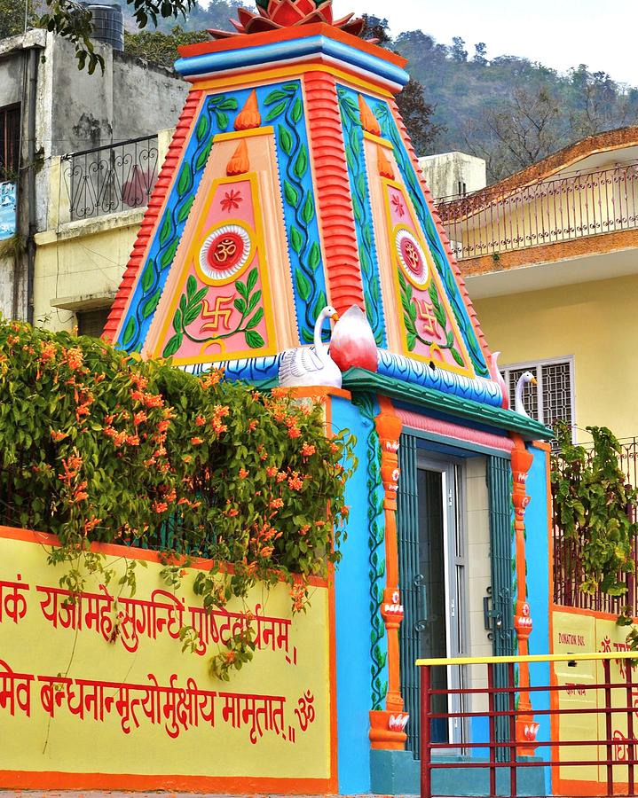 Colorful Temple - Rishikesh India Photograph by Kim Bemis