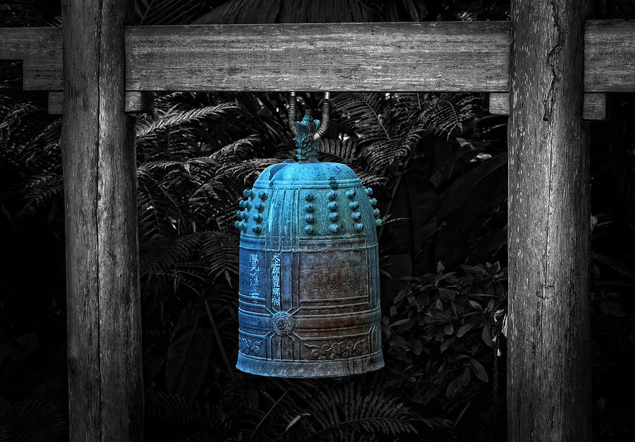Buddha Photograph - Temple Bell - Buddhist Photography By William Patrick and Sharon Cummings  by Sharon Cummings