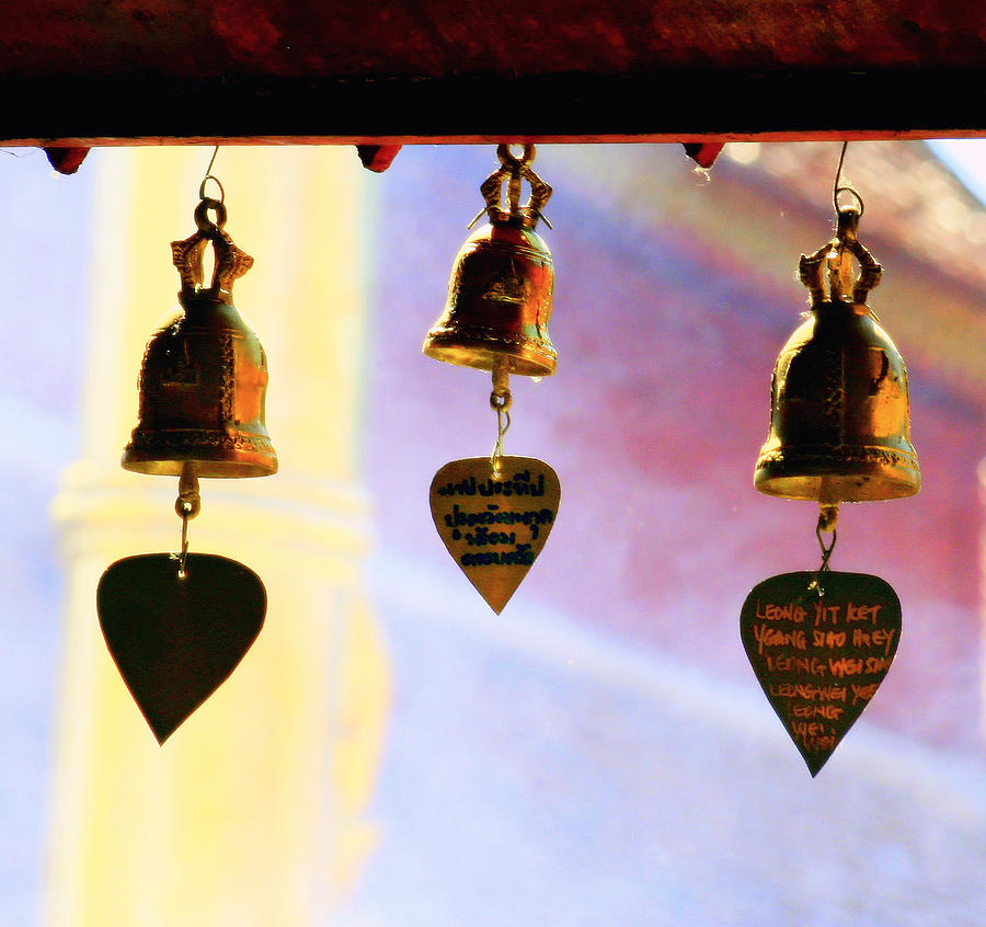 Buddha Photograph - Temple Bells.. by A Rey