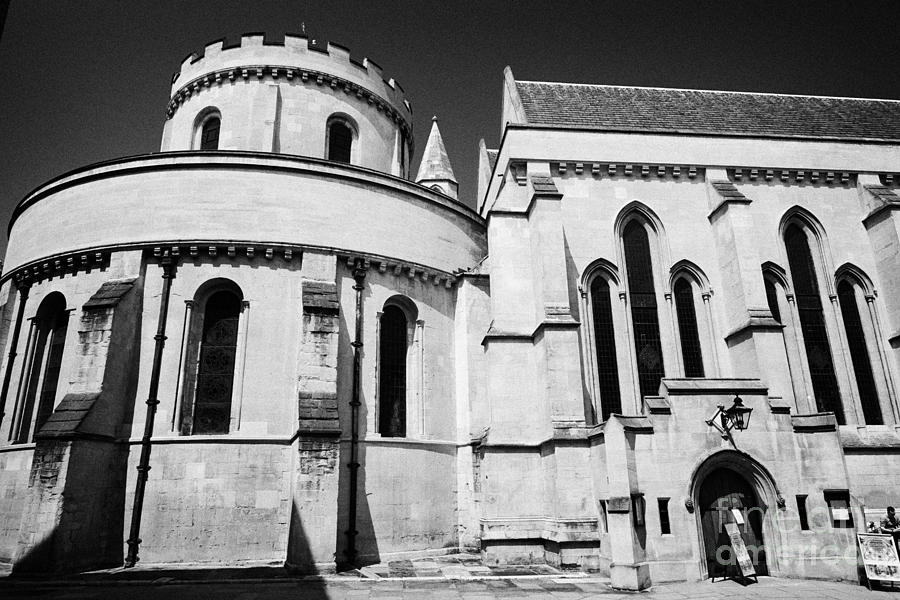London Photograph - temple church 12th century church home to the knights templar London England UK by Joe Fox