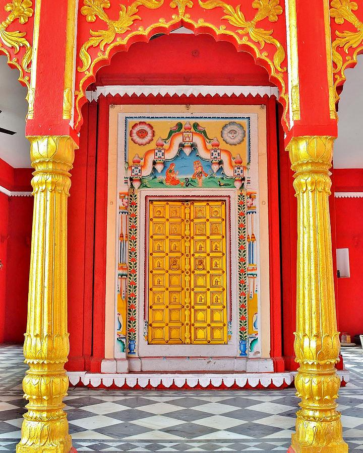 The Golden Door - Temple Entrance - Varanasi India Photograph by Kim Bemis