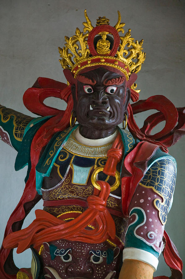 Temple Guardian Statue, Bamboo Temple Photograph by Panoramic Images