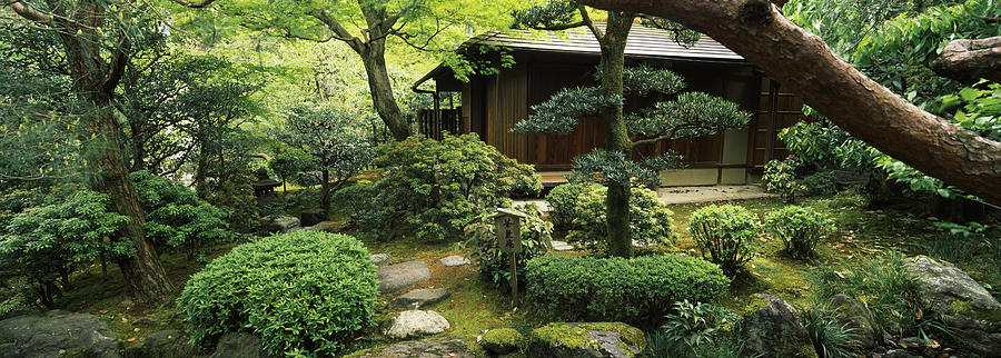 Temple In A Garden, Yuzen-en Garden Photograph by Panoramic Images ...