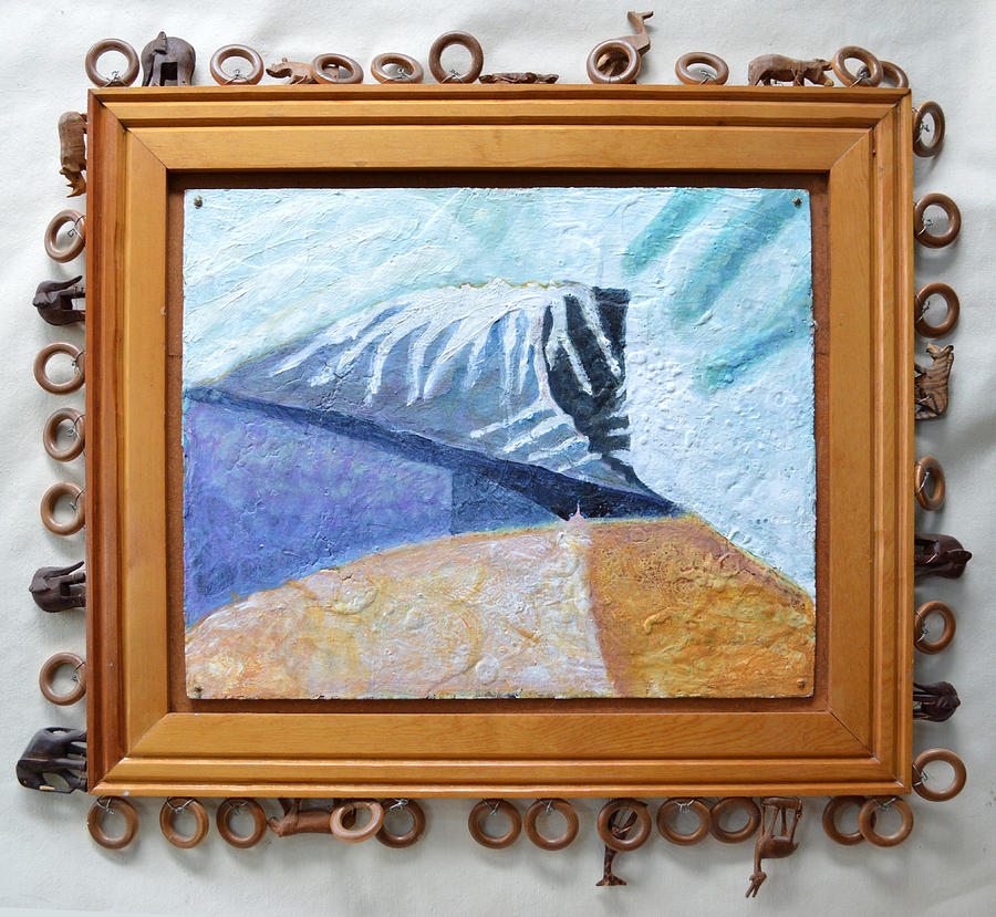 Temple In The Hills - Framed Painting by Nancy Mauerman