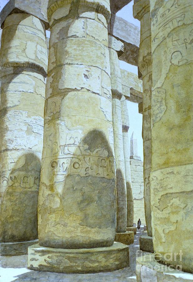Architecture Painting - Temple Of Amun by Gordon J Weber