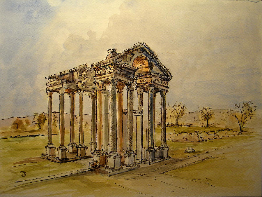 Greek Painting - Temple of Aphrodite by Juan  Bosco