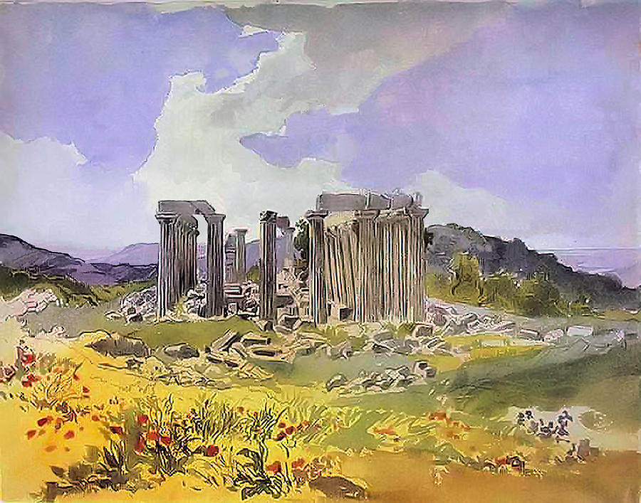 Temple of Apollo Painting by Karl Brulloff