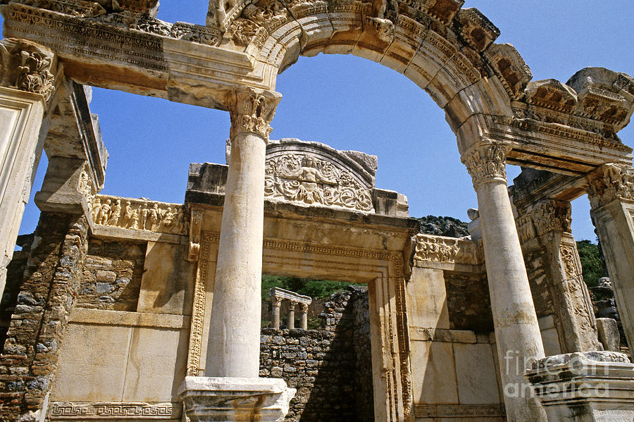 Temple Of Hadrian Photograph by Catherine Ursillo | Pixels