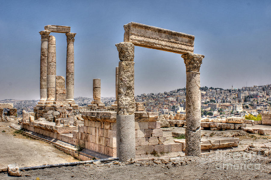 Temple Of Hercules in Amman Photograph by David Birchall