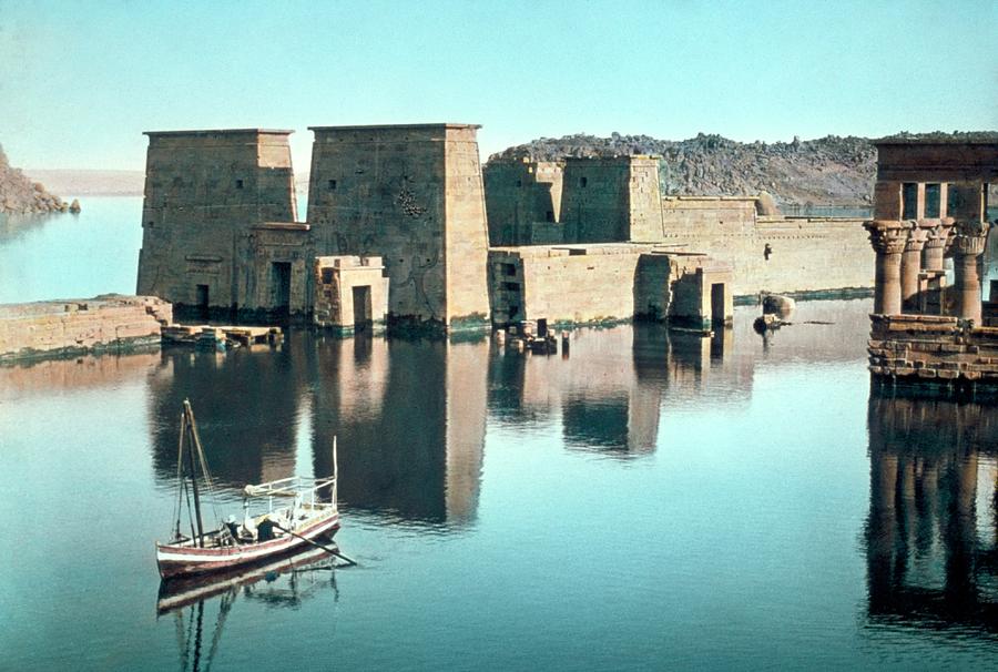 Temple Of Isis Photograph - Temple Of Isis At Philae by Library Of Congress