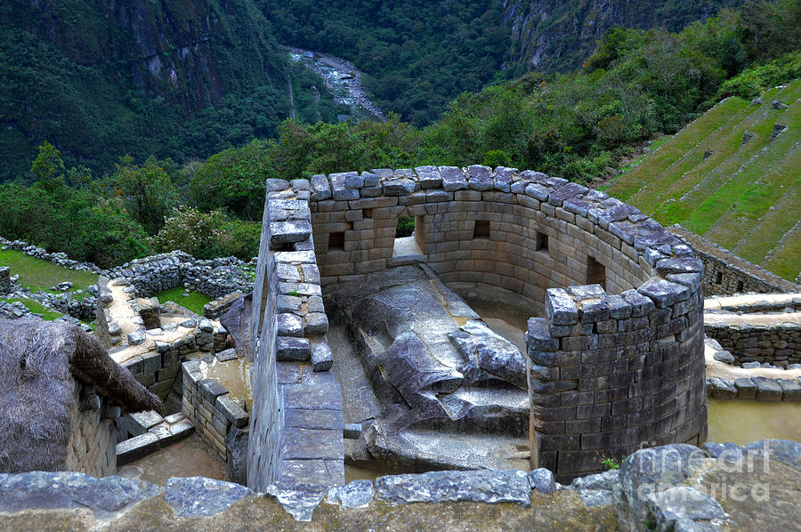 Temple of the Sun in Machu Picchu Photograph by Catherine Sherman