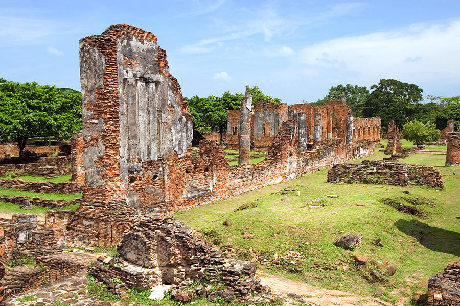 Temple Ruins in Ayutthaya Photograph by Artur Bogacki