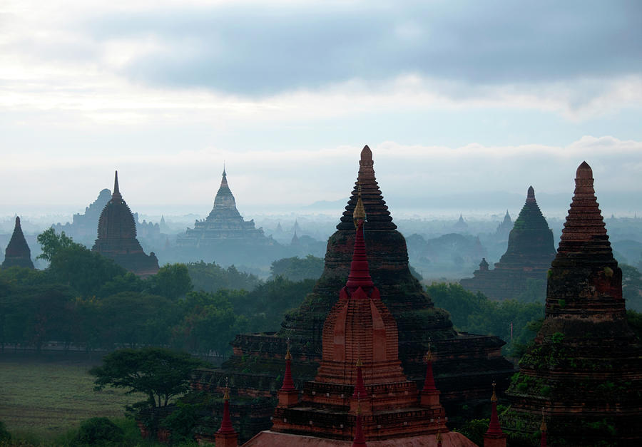 Temples In Bagan, Myanmar Photograph by Leontura