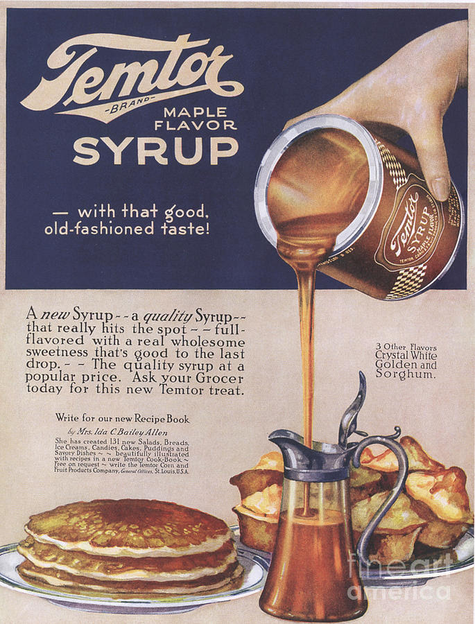 1920s Drawing - Temtor 1920s Usa Maple Flavoured Syrup by The Advertising Archives