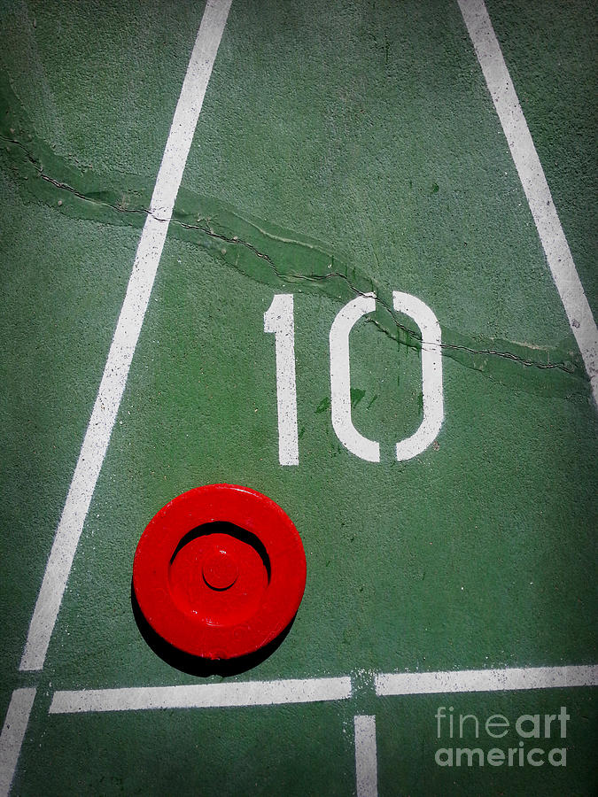 TEN with Red Puck Photograph by Valerie Reeves