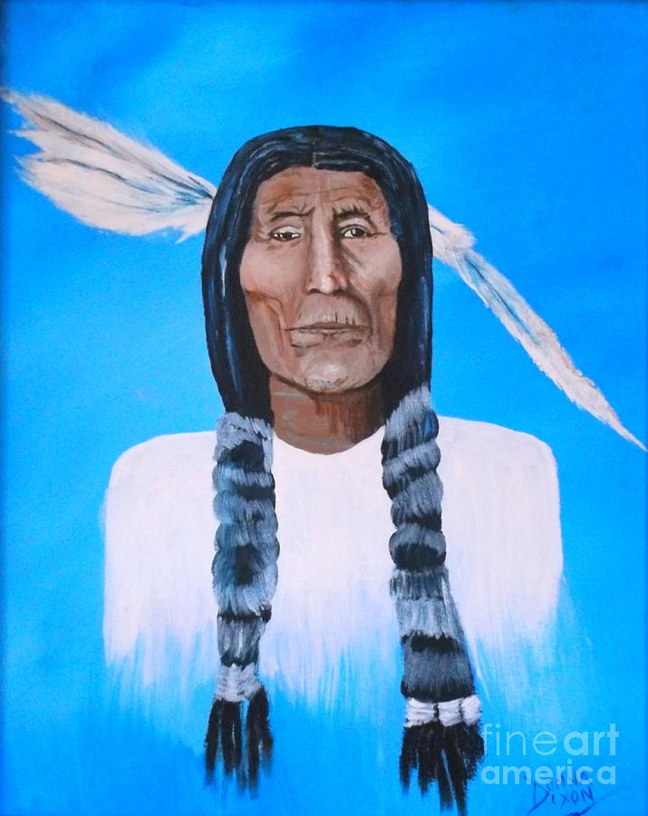 Original Painting - Chief Wolf Robe by Donna Dixon Original Painting - Chief Wolf Robe by Donna Dixon