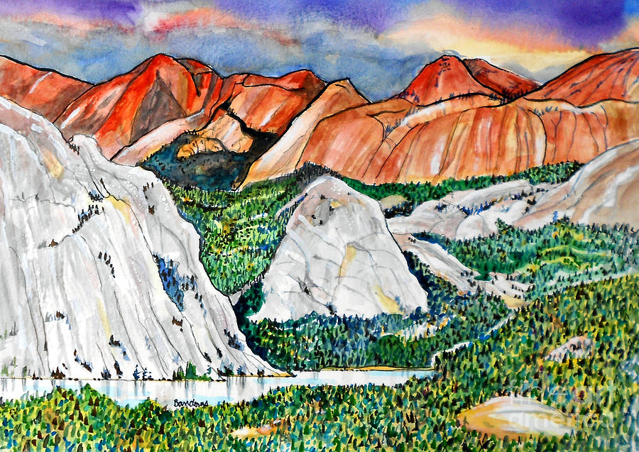 Tenaya Lake Yosemite Painting by Terry Banderas