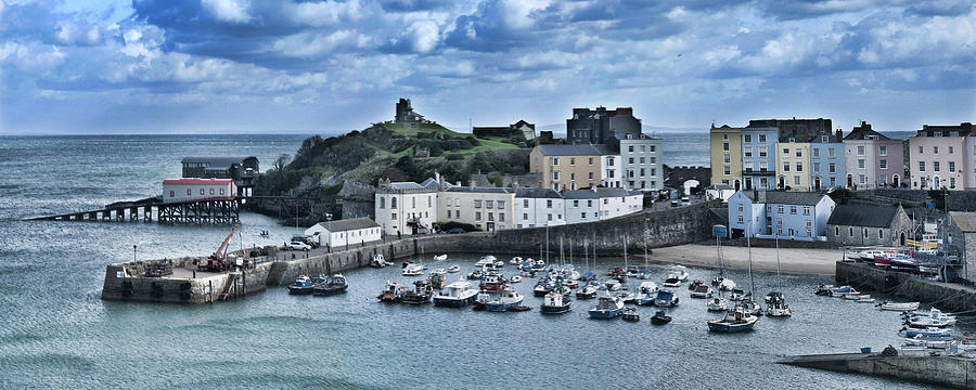 Tenby Panorama 1 Photograph by Steve Purnell
