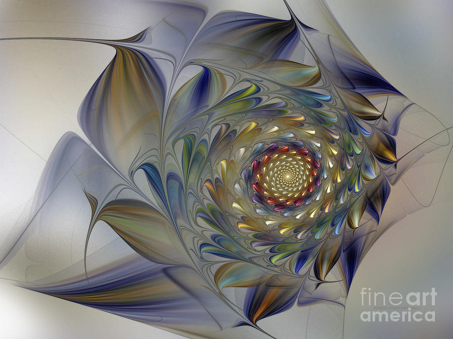 Abstract Digital Art - Tender Flowers Dream-Fractal Art by Karin Kuhlmann