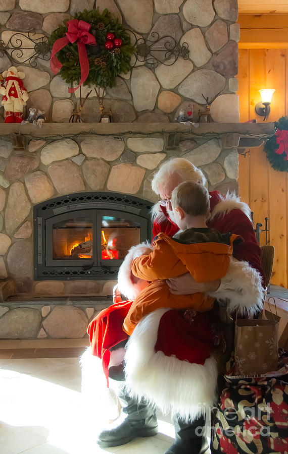 Tender Moment with Santa Photograph by Cheryl Baxter