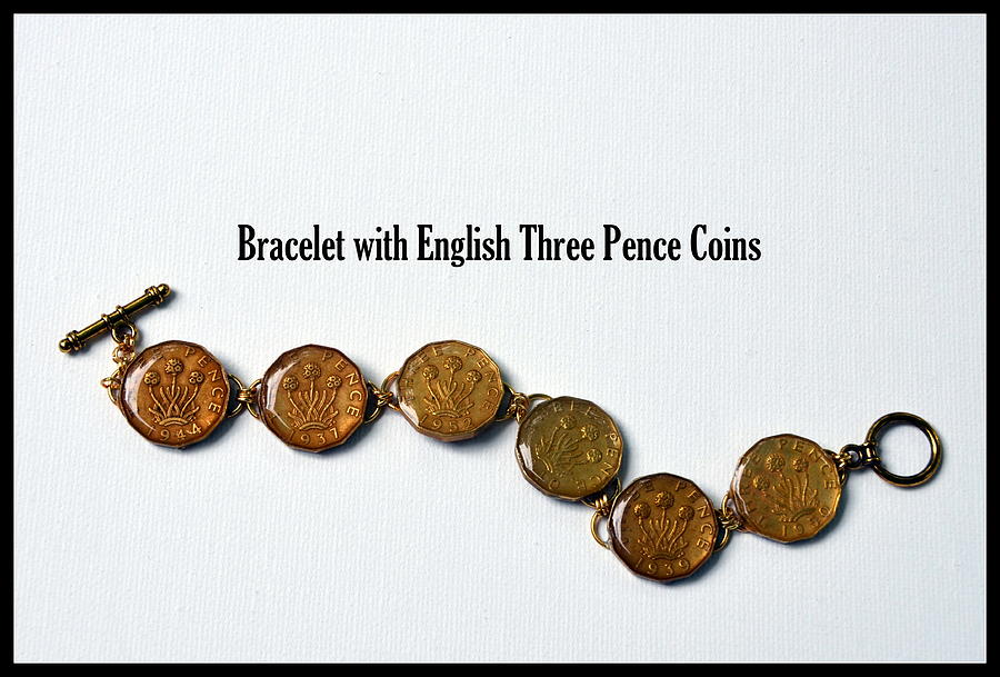 English Three Pence Bracelet Jewelry by Carla Parris