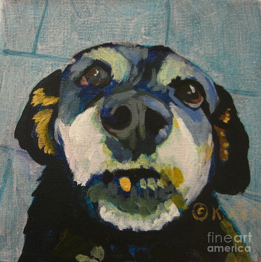 Dog Painting - Tengo of the Gold Tooth by Katrina West