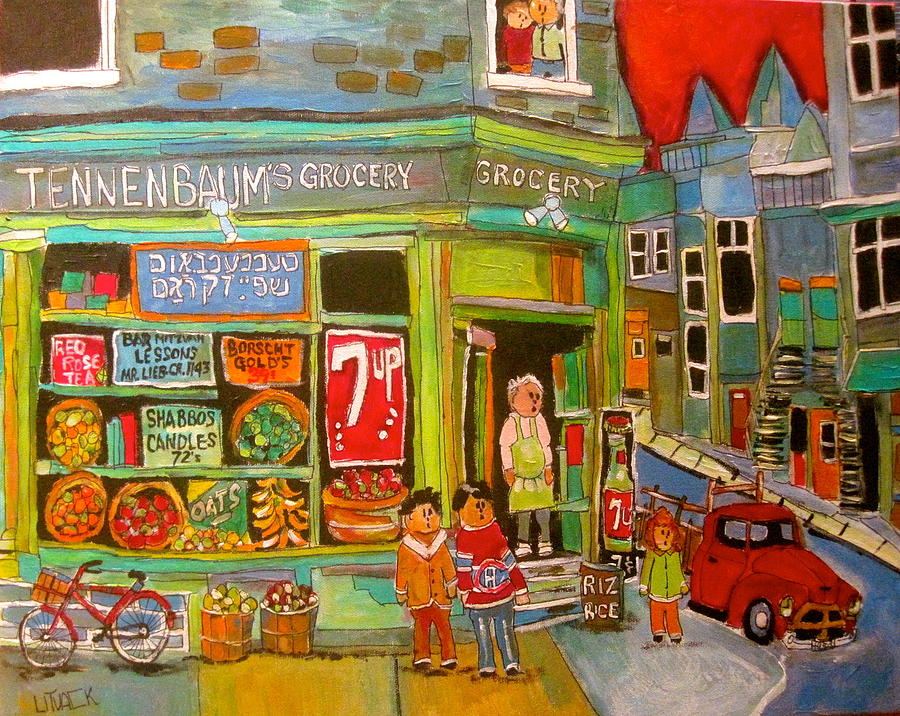 Tennebaums Grocery1950s Painting by Michael Litvack