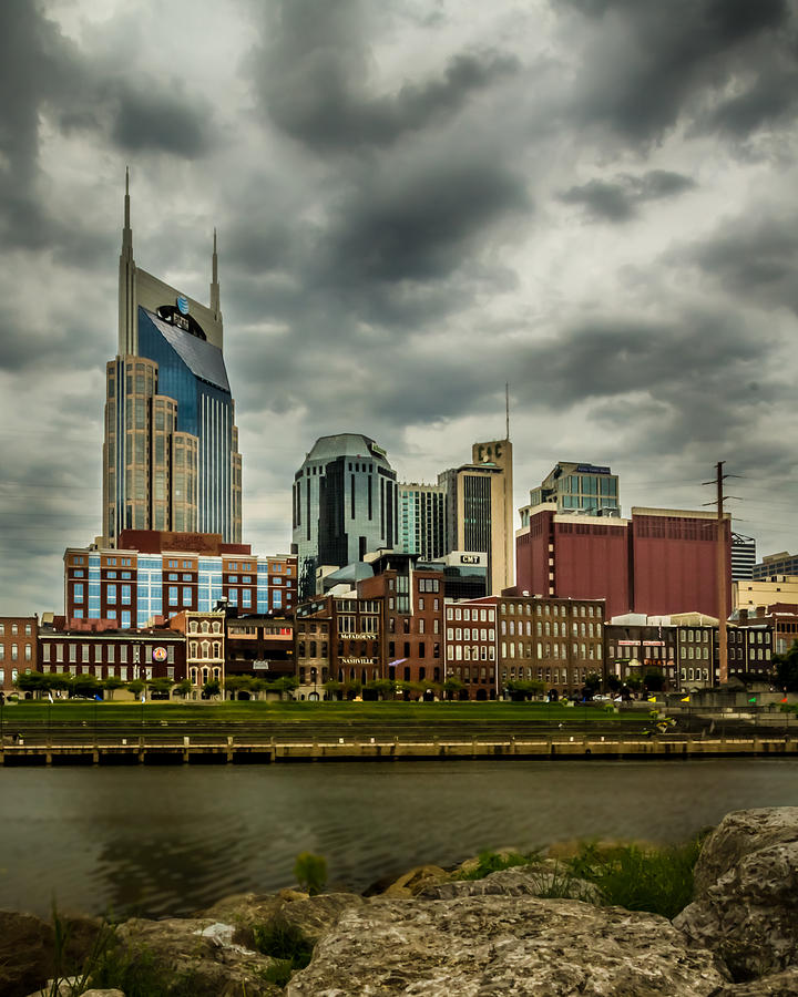 Tennessee - Nashville from across the Cumberland River Photograph by Ron Pate