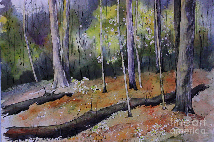 Woods Painting - Tennessee Springtime by Janet Felts