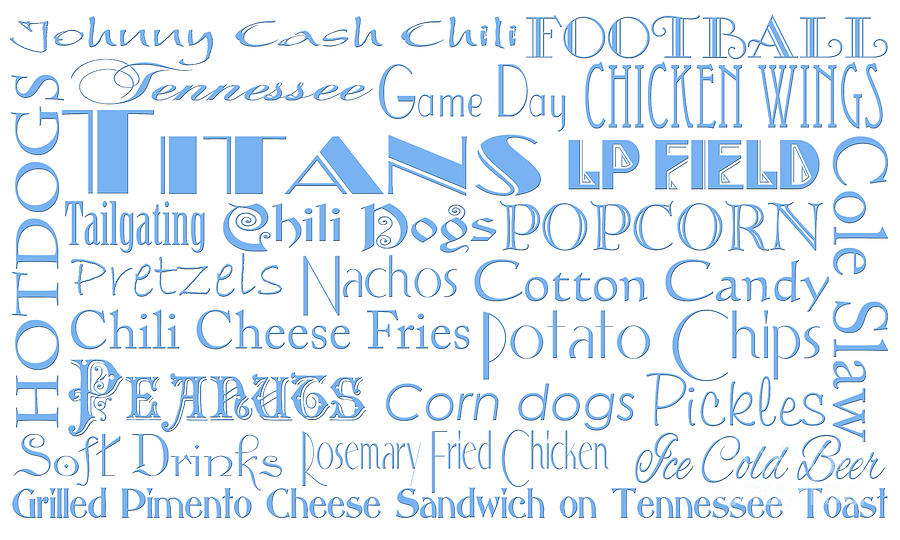 Tennessee Titans Game Day Food 1 Digital Art by Andee Design