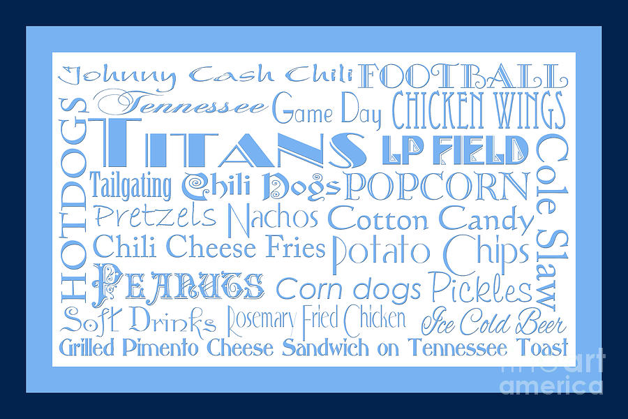 Tennessee Titans Game Day Food 2 Digital Art by Andee Design
