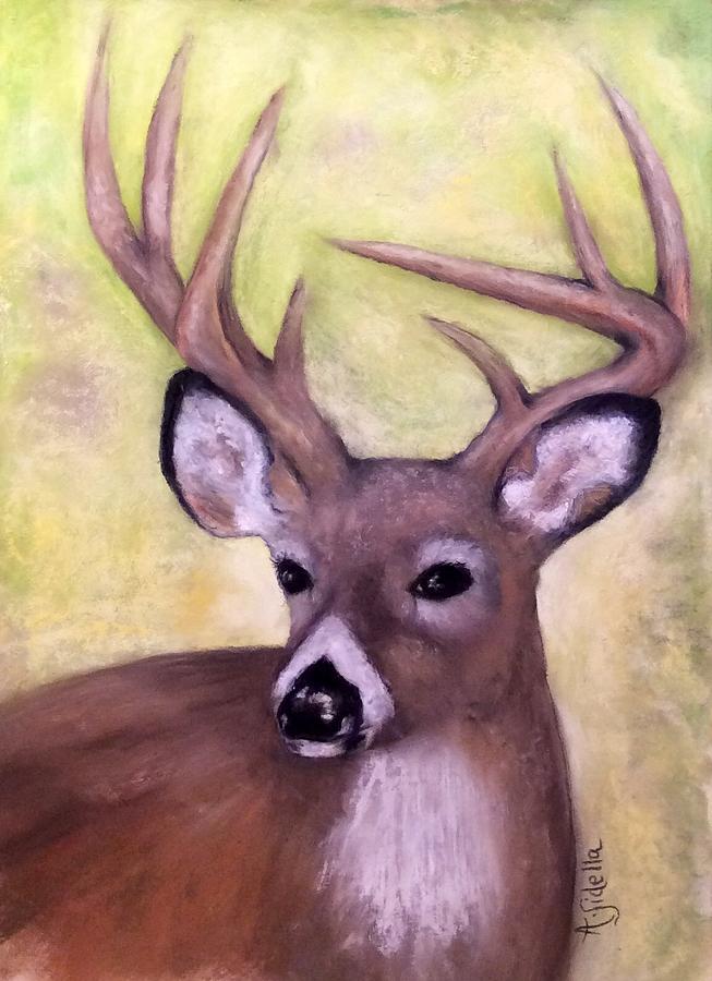 Tennessee Wild Life - Buck Painting by Annamarie Sidella-Felts