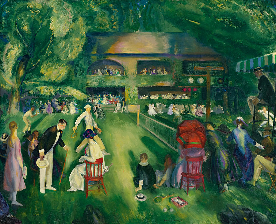 Tennis Painting - Tennis at Newport by George Bellows