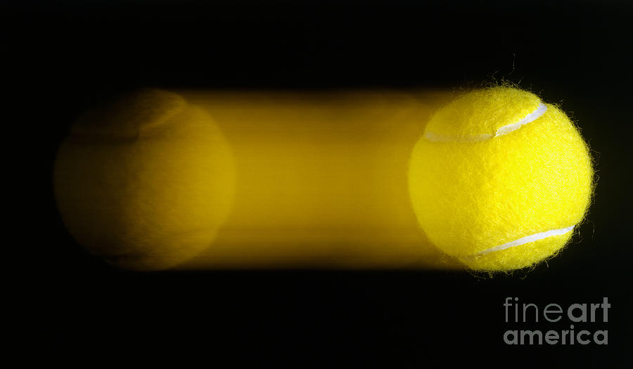 Sports Photograph - Tennis Ball In Motion by Matthew Ward / Dorling Kindersley