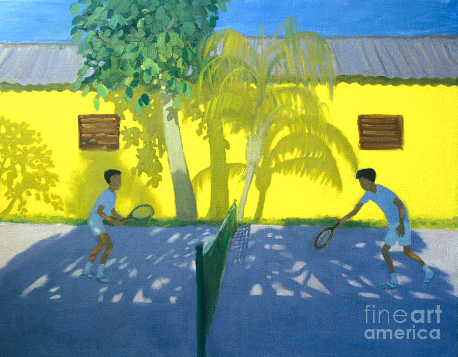 Andrew Macara Painting - Tennis  Cuba by Andrew Macara