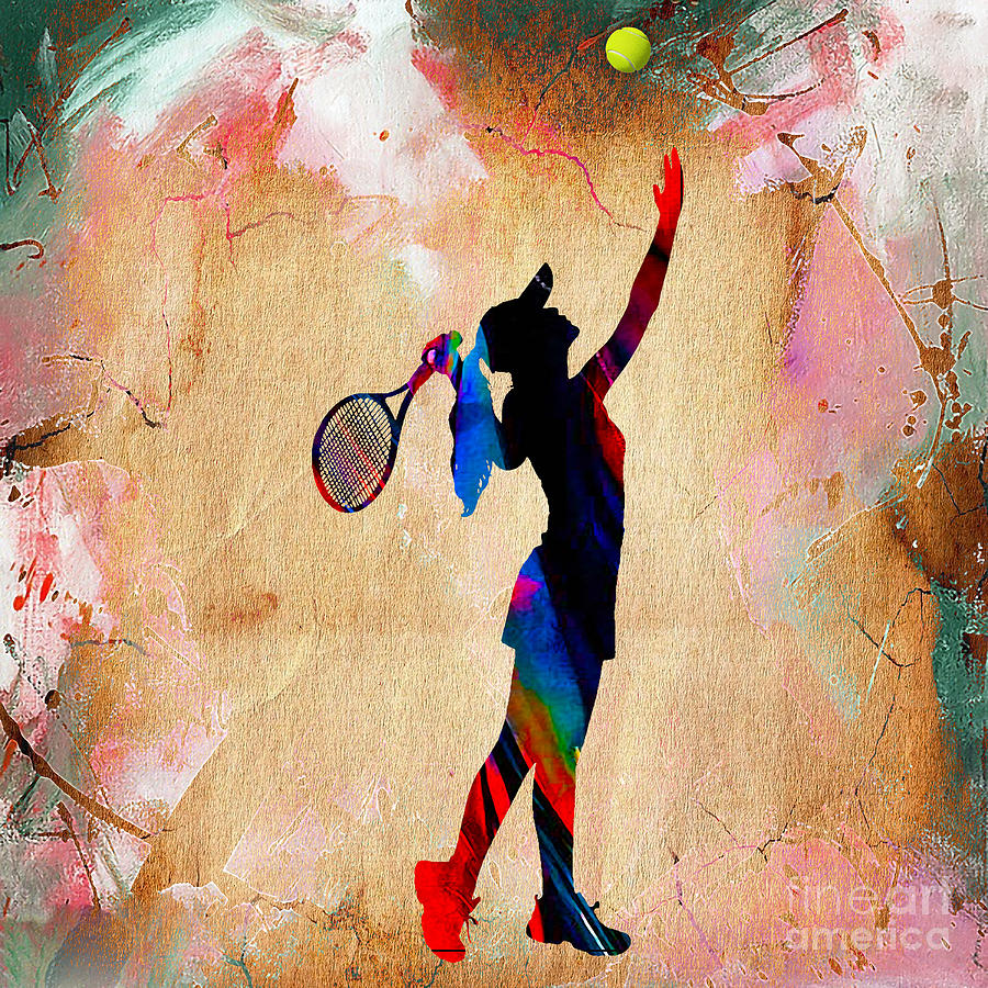 Tennis Match Mixed Media by Marvin Blaine