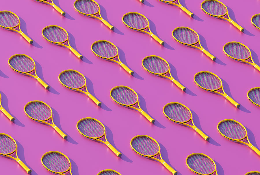 Tennis rackets cell pattern Photograph by Andriy Onufriyenko