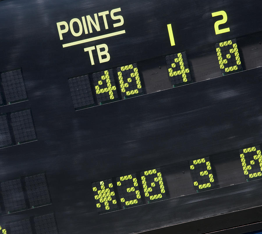 Tennis scoreboard 30-40 Breakpoint Photograph by Nycshooter