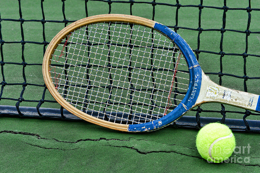 Tennis - Vintage Tennis Racquet Photograph by Paul Ward