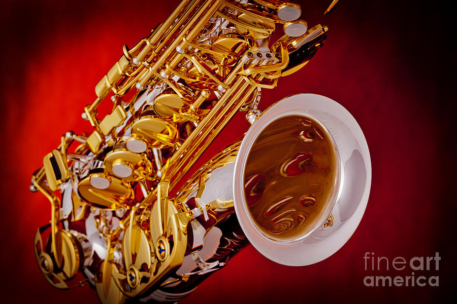 Tenor Saxophone Red Color Photograph 3358.02 Photograph by M K Miller