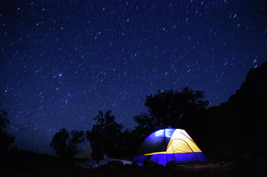 Tent Beneath A Starry Sky Photograph by Harpazo hope